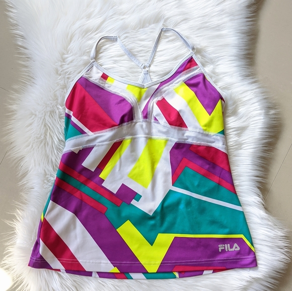 Fila Tops - Fila Sport Colorblock Workout Top Size Large